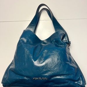 Michael Kors Devon leather handbag-teal blue